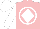 Pink, white circle, white diamond, white sleeves and cap