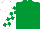 Emerald, white blocks on sleeves, white cap