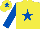 Yellow, royal blue star, sleeves and star on cap