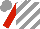 Grey and white diagonal stripes, red slvs