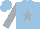 Light blue, silver star, silver sleeves