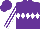Purple, white diamond hoop, white stripes on slvs
