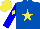 Royal blue, yellow star, blue & yellow diamond sleeves, yellow cap