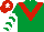 Emerald green, red chevron, emerald green and white chevrons on sleeves, red cap, white star