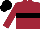 Maroon, tan hoop, black hoop, black cap
