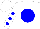 White, blue ball, blue dots on slvs