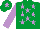 Emerald Green, Mauve stars, sleeves and star on cap