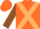 Orange, beige cross belts, brown sleeves