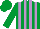 Emerald Green and Mauve stripes