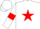 White, Red star and armlets
