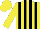 YELLOW, black stripes, yellow cap