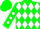 Green, White Diamonds