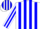 White, Blue Stripes