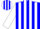 Blue, White Stripes on Sleeves