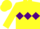 Yellow, Purple triple diamond