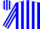 Blue, White Stripes