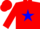 Red, blue star, red cap