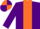 Purple, Orange stripe, quartered cap