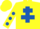 Yellow, Royal Blue Cross of Lorraine, Yellow sleeves, Royal Blue spots