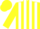 Yellow, white stripes, yellow cap