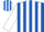 Royal Blue, White Stripes, White Sleeves