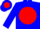 Blue, red disc