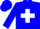 Blue, White Cross