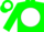 Green, White disc