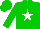 Green, White Star