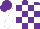 Purple and White Blocks, White Sleeves,